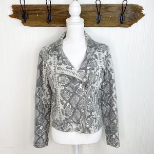Thread & Supply Gray Snake Print Jacket